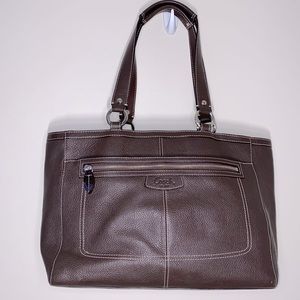 Coach brown leather tote Size 14”w x 10”h x 5”d